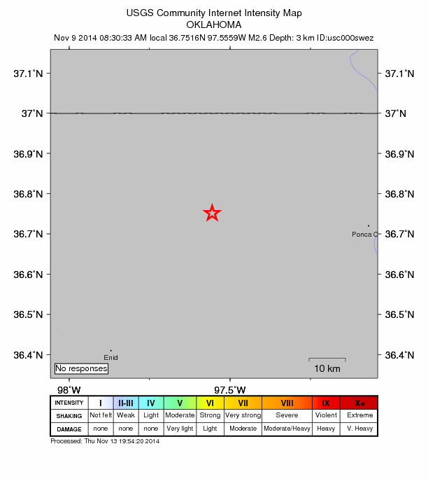 Did You Feel It? map: shaking reported by the public