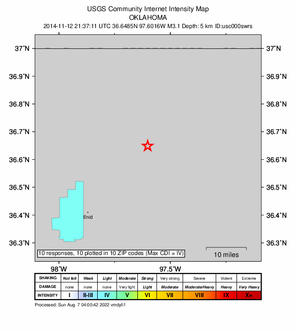 Did You Feel It? map: shaking reported by the public