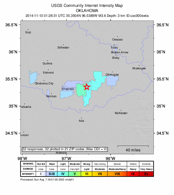 Did You Feel It? map: shaking reported by the public