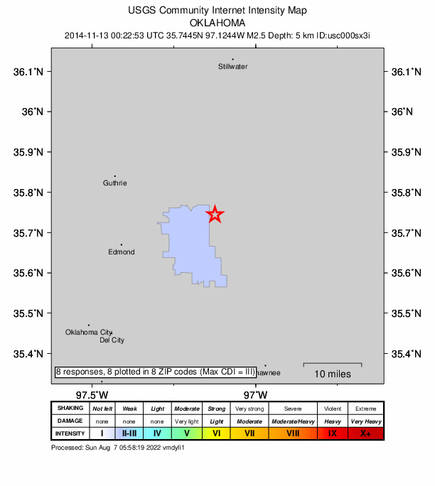 Did You Feel It? map: shaking reported by the public