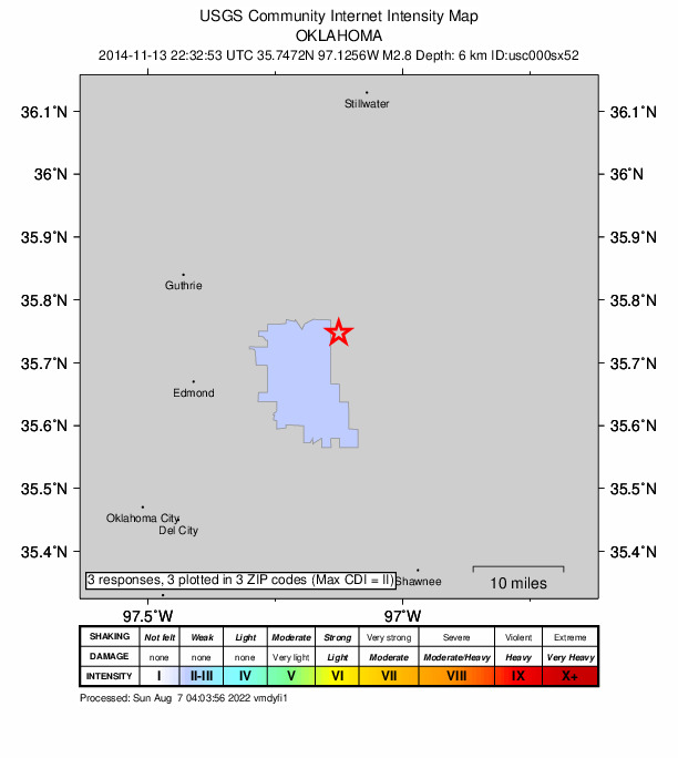 Did You Feel It? map: shaking reported by the public