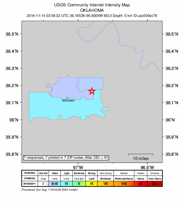 Did You Feel It? map: shaking reported by the public