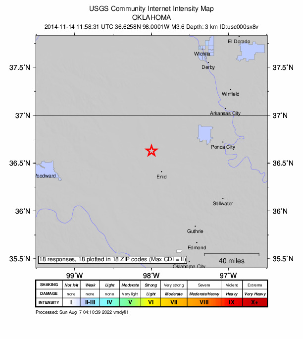 Did You Feel It? map: shaking reported by the public
