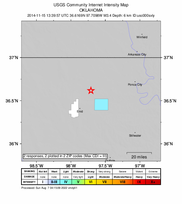 Did You Feel It? map: shaking reported by the public
