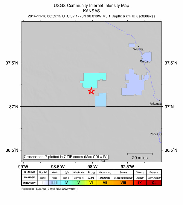 Did You Feel It? map: shaking reported by the public