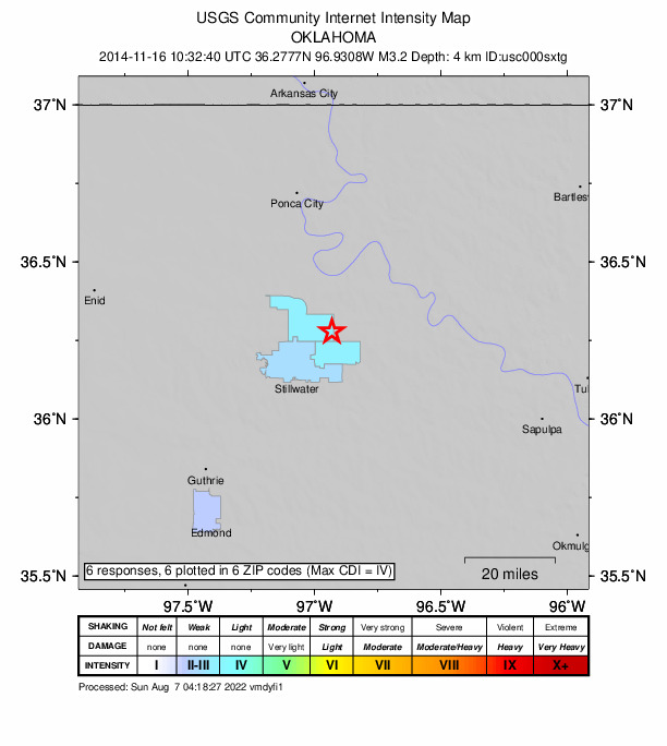 Did You Feel It? map: shaking reported by the public