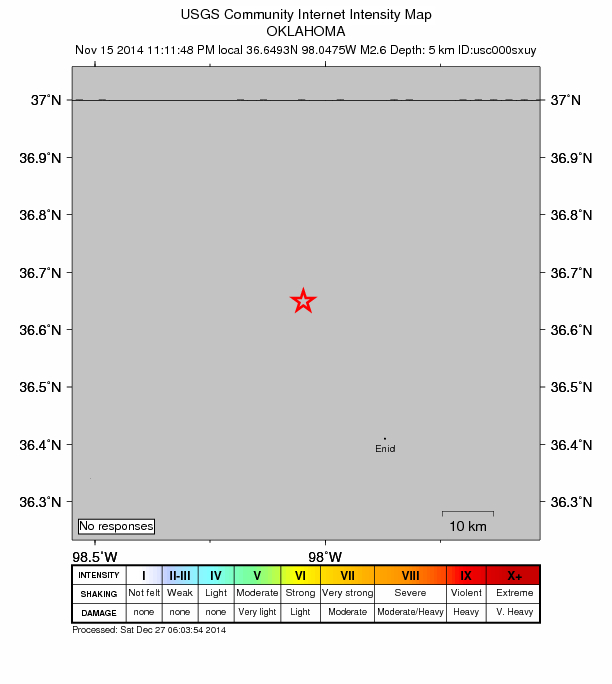 Did You Feel It? map: shaking reported by the public