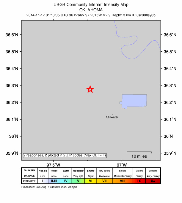 Did You Feel It? map: shaking reported by the public