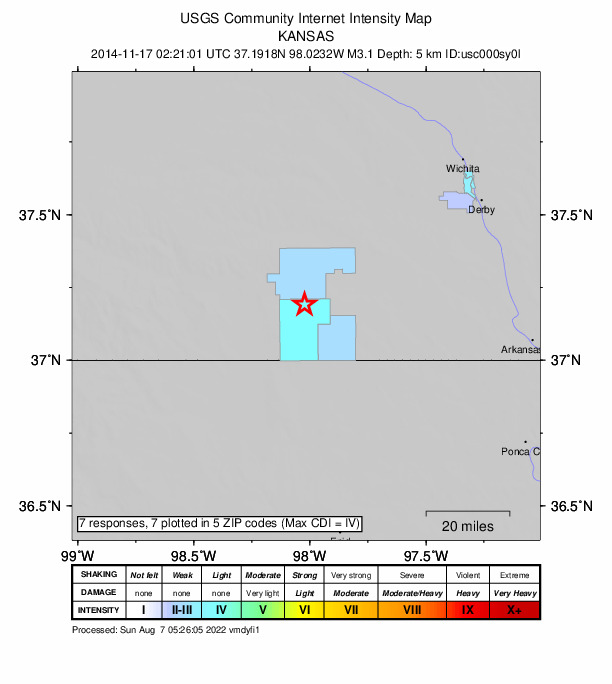 Did You Feel It? map: shaking reported by the public