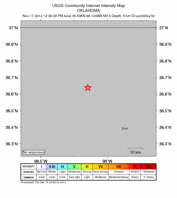 Did You Feel It? map: shaking reported by the public