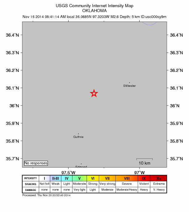 Did You Feel It? map: shaking reported by the public