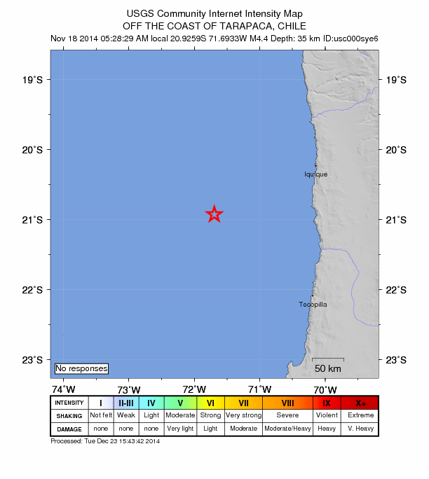 Did You Feel It? map: shaking reported by the public