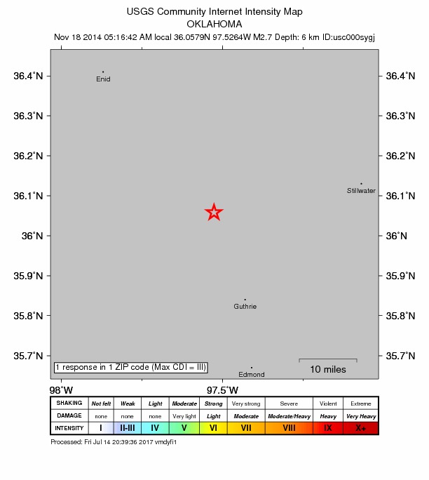 Did You Feel It? map: shaking reported by the public
