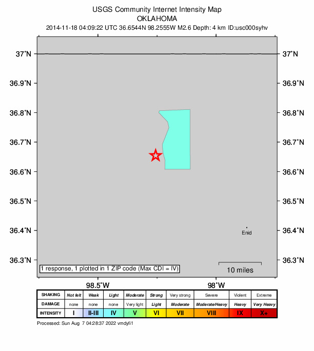 Did You Feel It? map: shaking reported by the public