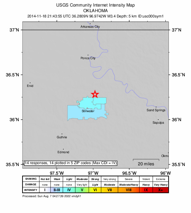 Did You Feel It? map: shaking reported by the public