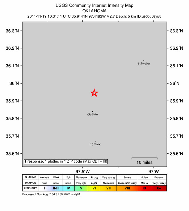 Did You Feel It? map: shaking reported by the public