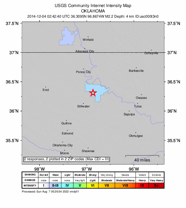 Did You Feel It? map: shaking reported by the public