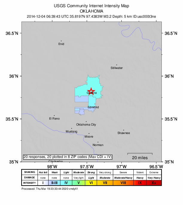 Did You Feel It? map: shaking reported by the public