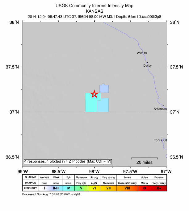 Did You Feel It? map: shaking reported by the public