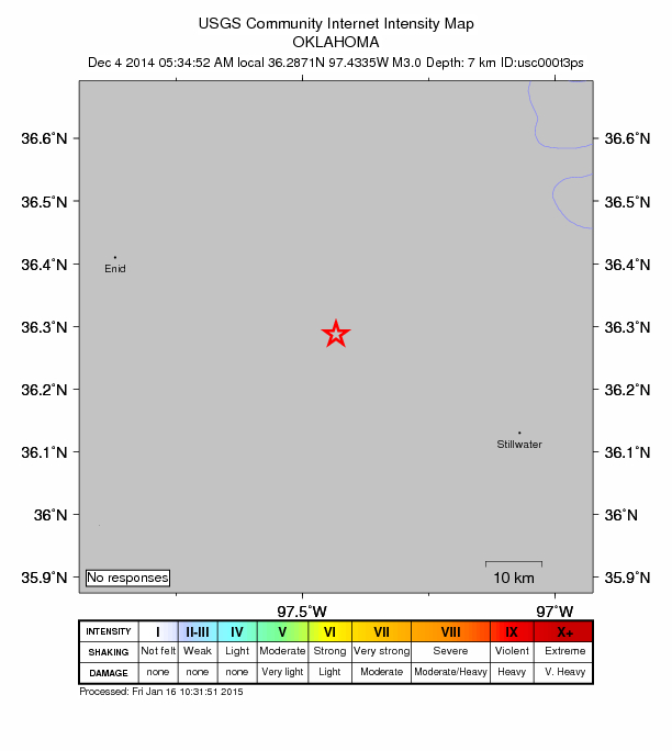 Did You Feel It? map: shaking reported by the public