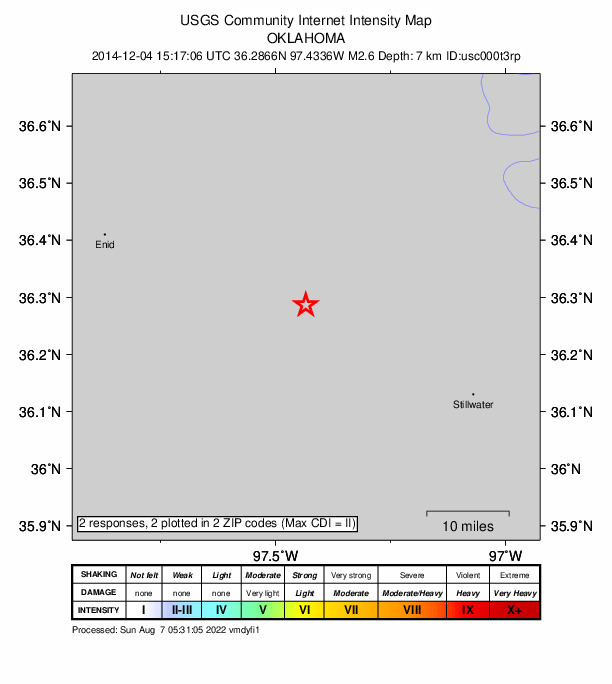 Did You Feel It? map: shaking reported by the public