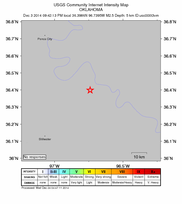 Did You Feel It? map: shaking reported by the public