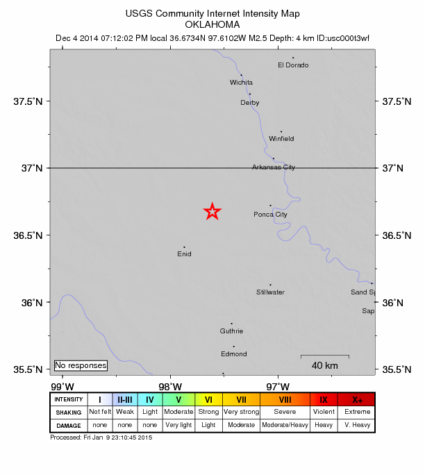 Did You Feel It? map: shaking reported by the public