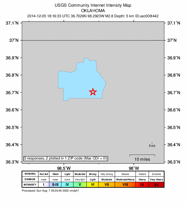 Did You Feel It? map: shaking reported by the public