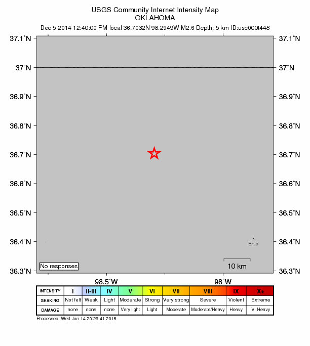 Did You Feel It? map: shaking reported by the public