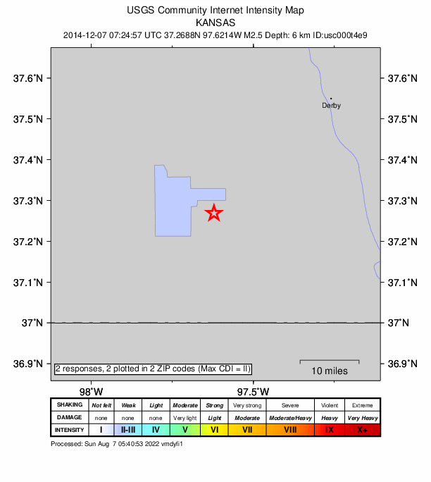 Did You Feel It? map: shaking reported by the public