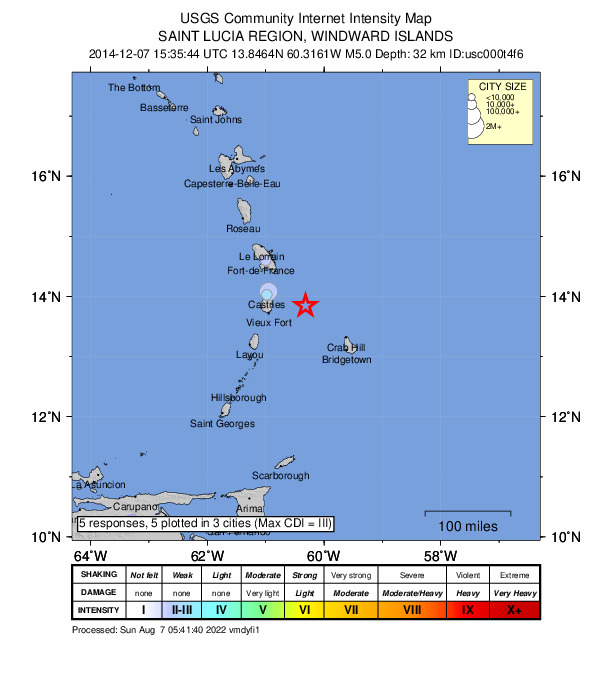 Did You Feel It? map: shaking reported by the public