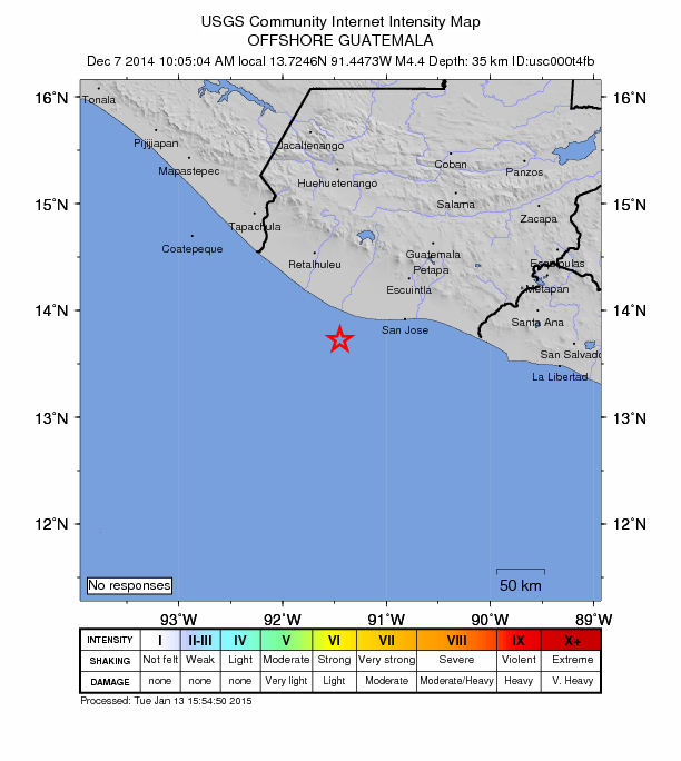 Did You Feel It? map: shaking reported by the public