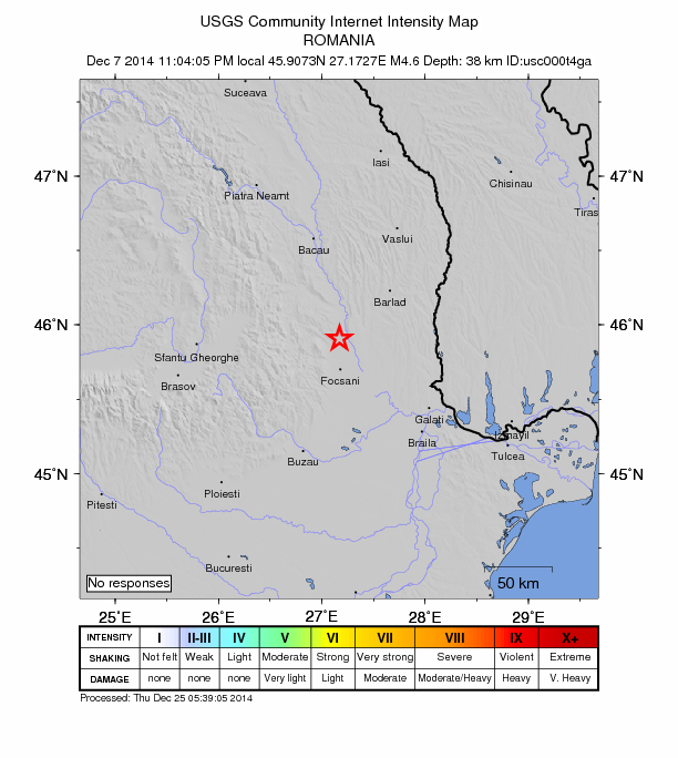 Did You Feel It? map: shaking reported by the public