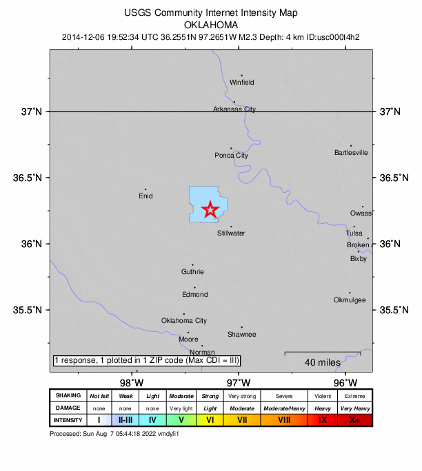Did You Feel It? map: shaking reported by the public