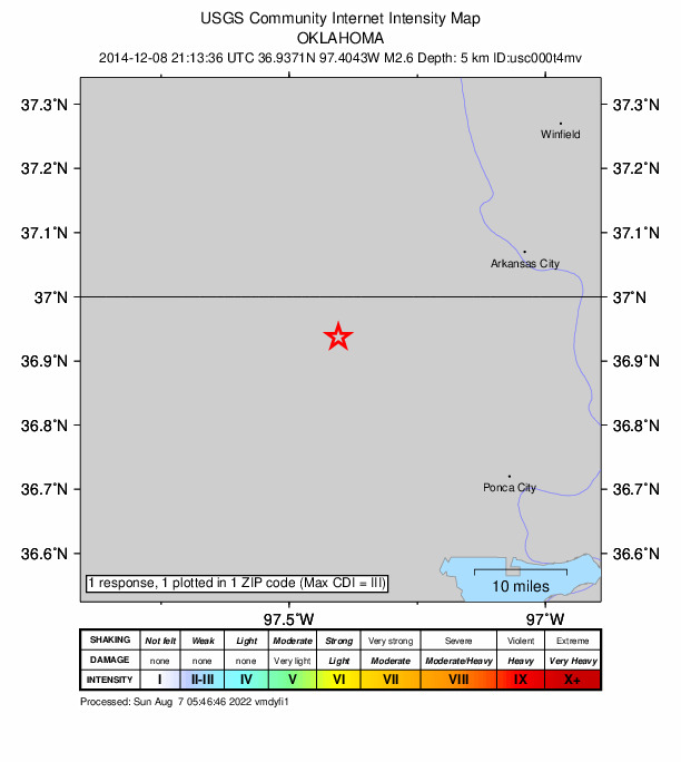 Did You Feel It? map: shaking reported by the public