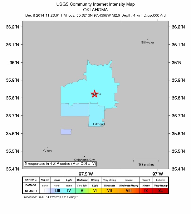 Did You Feel It? map: shaking reported by the public