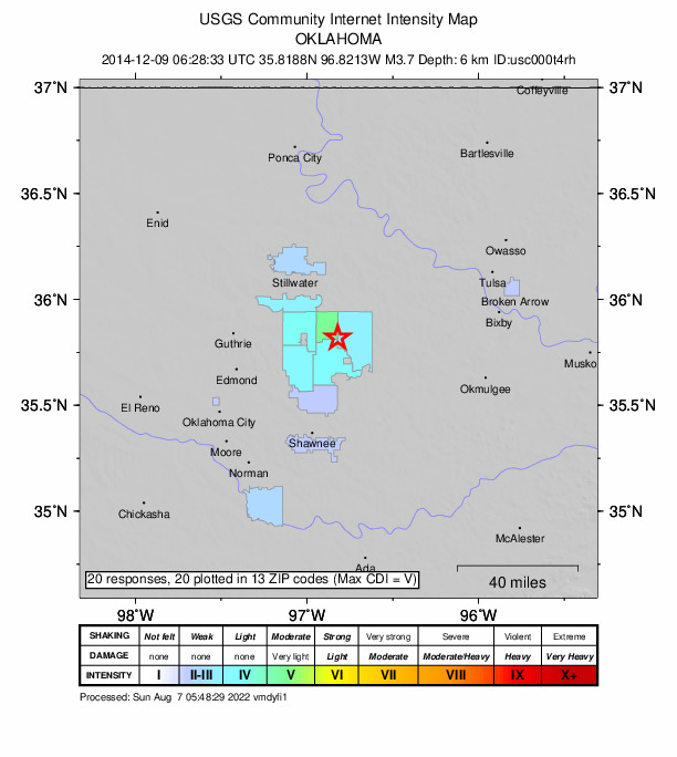 Did You Feel It? map: shaking reported by the public