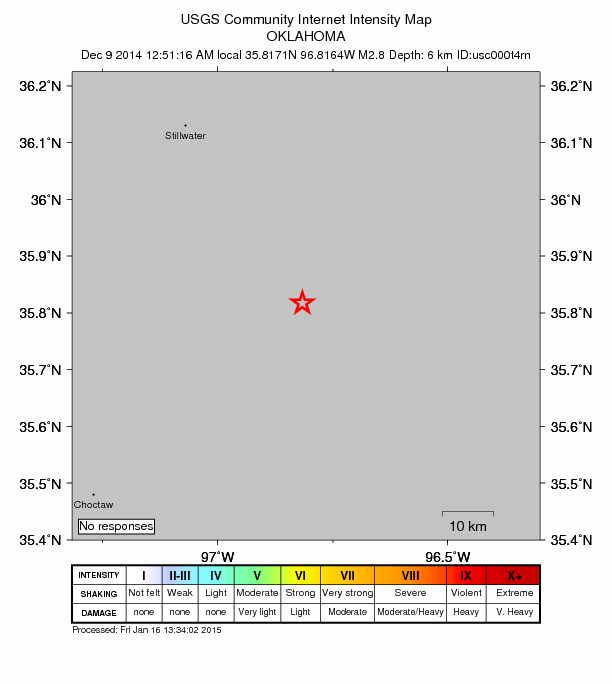 Did You Feel It? map: shaking reported by the public