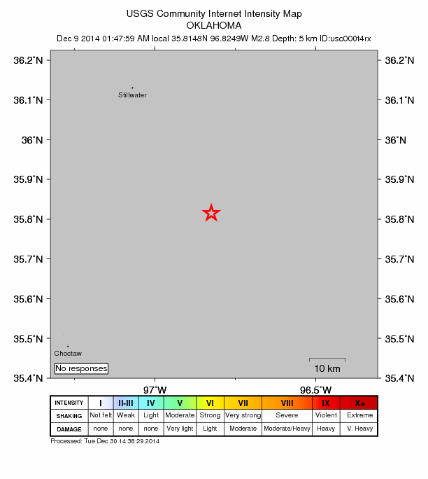 Did You Feel It? map: shaking reported by the public