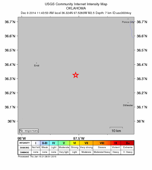 Did You Feel It? map: shaking reported by the public