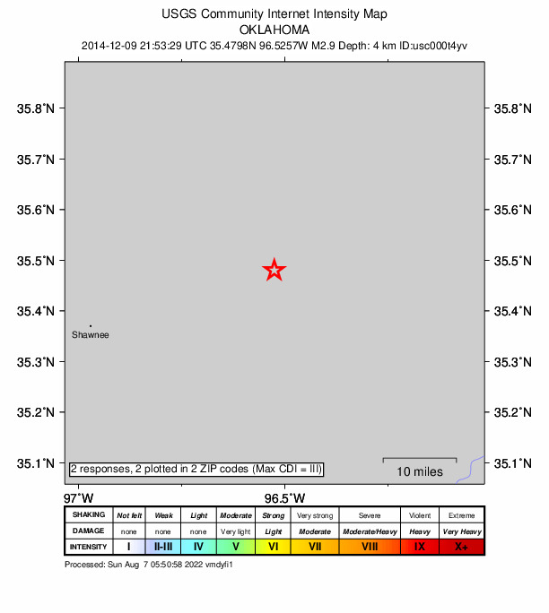 Did You Feel It? map: shaking reported by the public