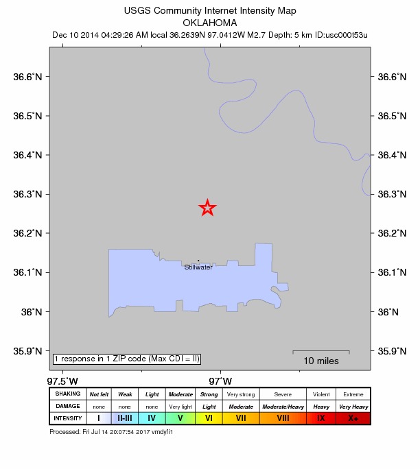 Did You Feel It? map: shaking reported by the public