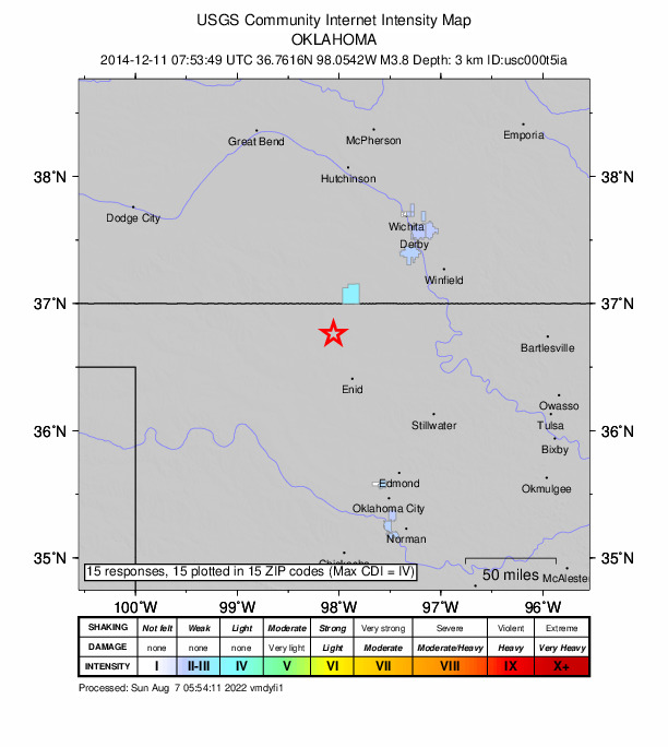 Did You Feel It? map: shaking reported by the public