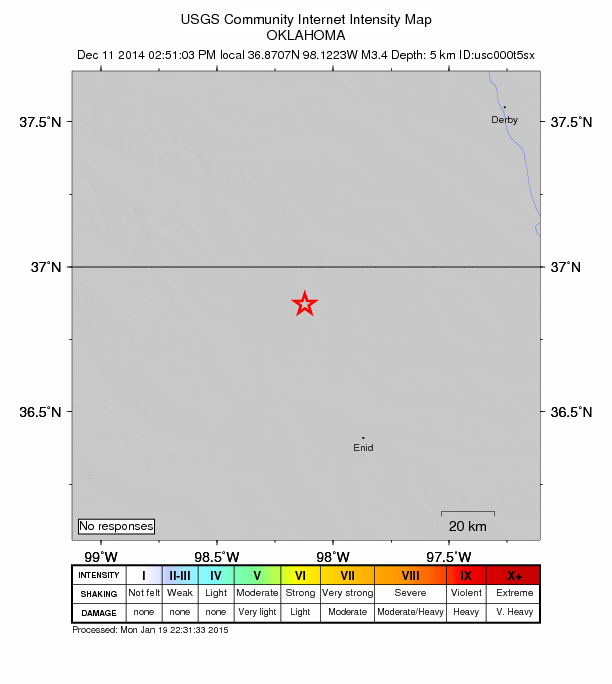 Did You Feel It? map: shaking reported by the public