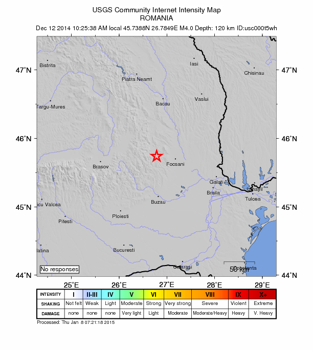 Did You Feel It? map: shaking reported by the public