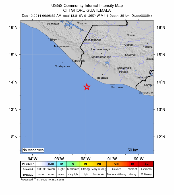Did You Feel It? map: shaking reported by the public