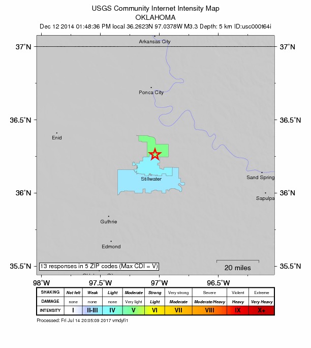 Did You Feel It? map: shaking reported by the public
