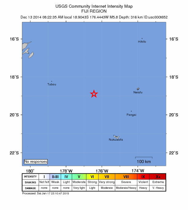 Did You Feel It? map: shaking reported by the public