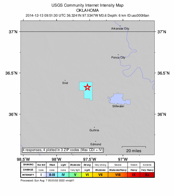Did You Feel It? map: shaking reported by the public