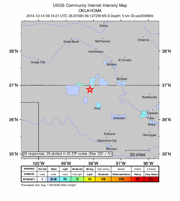 Did You Feel It? map: shaking reported by the public